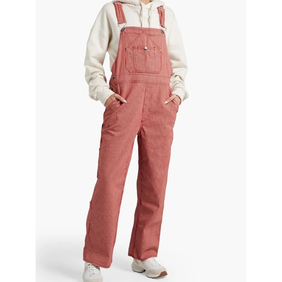 rag & bone Pants - NWT RAG & BONE Striped cotton-blend twill overalls size XL